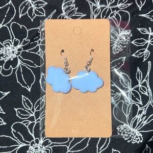 Cloud Shaped Blue Earrings for Kids
